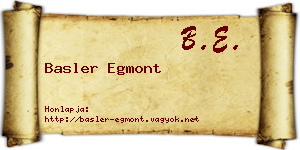 Basler Egmont névjegykártya